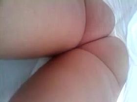 Nice blond white skirt perfect ass.