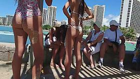 I wanted to wipe sand off her butt