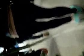 Hermosa pelirroja con leggins transparente part. 2