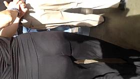 Sexy Milf ass in black tights