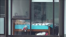 Delicious girl-next-door changes clothes in her bedroom