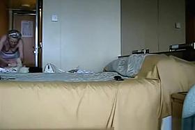 Gradma caught naked in bed room