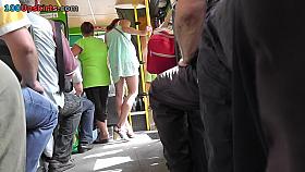 Valuable upskirt shots from the bus