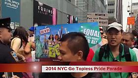 Busty American women doing the nude protest for equality