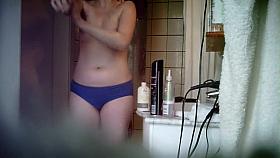 Peeping on a nice hairy pussy