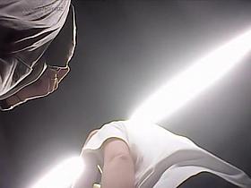 Hidden upskirt cam shooting the amateur female