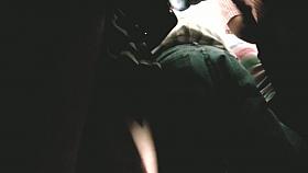 tatooed sexy and dirty upskirt on a crowded tube train