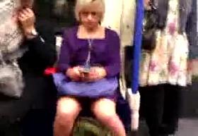 Upskirt on London Tube