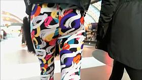 Seductive bent over girl in apple store