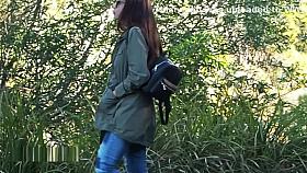 NATURE'S NECTAR - ASIAN Tina PLAYS RISKY PEE GAMES IN PUBLIC PARK