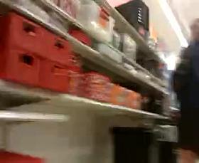 Quick blonde upskirt