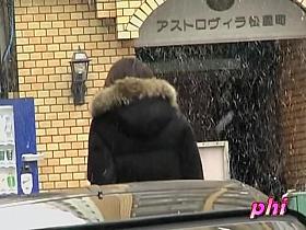 Snow sharking odyssey with dressed up oriental angel being really stunned