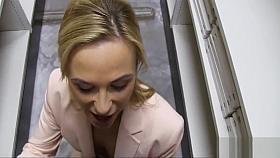 Euro Blonde in the Backroom