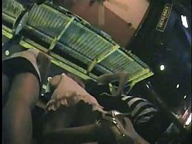 She is being filmed on a hidden upskirt camera
