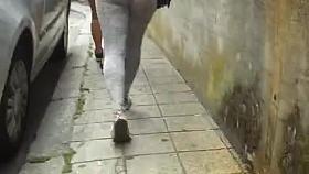 Transparent leggings.