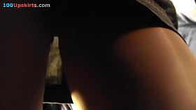 White panty up darksome denim petticoat