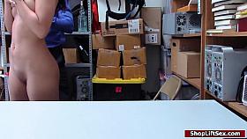 Ebony Shoplifter Fornicateed By Security