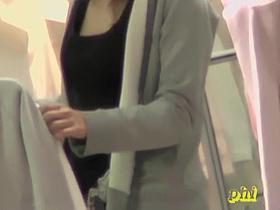 Shop sharking action with some slender Japanese little princess