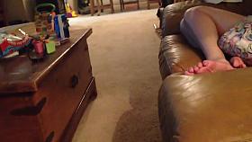 Candid Sexy 21 yo Feet Legs at a Party