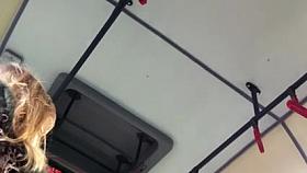 upskirt in the bus