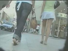 My upskirt voyeur vid of a redhead chick