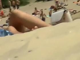 Hot girls on a nudist beach