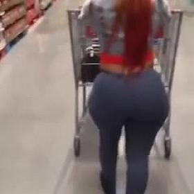 Big Booty Walking in costco