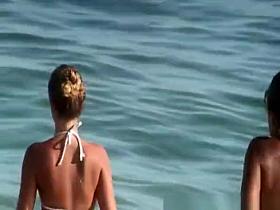 Long hair blonde teen in sexy bikini