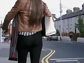 Long haired babe got a killer ass