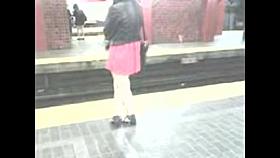 Asian In Skirt & Sandels