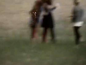 Drunk group of girls stopping to pee