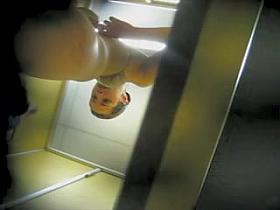 Slender cutie adorable naked body in changing room