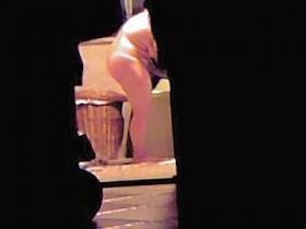 Showering body, toweling and flashing cunt on spy camera