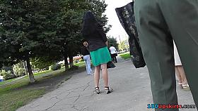 Watch up petticoat of beauty in pleated petticoat