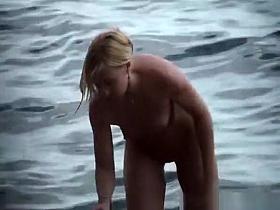 Nudist women in the sea