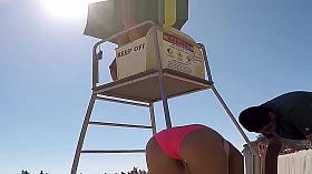Beach Thongs Voyeur HD Video