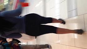 Big black ass in see thru spandex