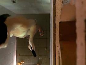 Tight body teen caught taking a shower