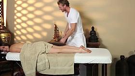 Massage loving babe tastes cum after bj