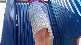 Spy cam in beach cabine