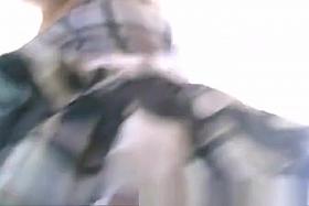 Upskirt Faldita a cuadros micro short blanco