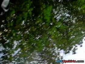 Upskirt of a lengthy-legged