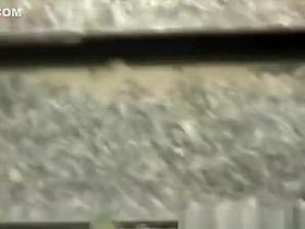 College teen wearing short skirt and no panties