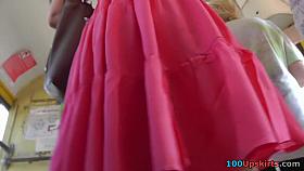 Hawt Barbie-like mother i'd like to fuck upskirt clip