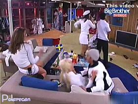 Blonde Big Brother Upskirt without panties