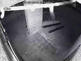 Russian prostitute caught while soaking the ground