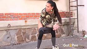 Sexy Girls Pissing Outdoor Comp 08