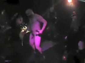 Singer gets a blowjob on stage from a slutty fan