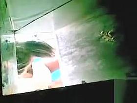 I filmed a co-worker in white making her pussy pee