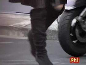 Adorable Japanese gal with no panties in a sharking video